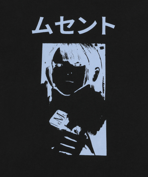 MUCENT(ムセント)の「ユラキレタリング半袖Tシャツ(2カラー)(Tシャツ/カットソー・レディース・ブラック/ホワイト・FREE)」の4枚目の写真