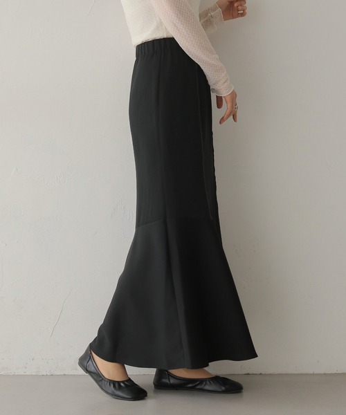 HER CLOSET（ハークローゼット）の「【HER CLOSET】とろみマーメイドスカート（スカート・レディース・ブラック/ブラウン/ベージュ・FREE）」の7枚目の写真