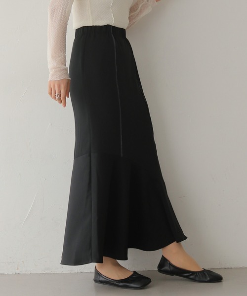 HER CLOSET（ハークローゼット）の「【HER CLOSET】とろみマーメイドスカート（スカート・レディース・ブラック/ブラウン/ベージュ・FREE）」の8枚目の写真