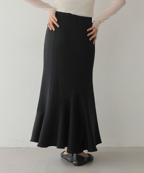 HER CLOSET（ハークローゼット）の「【HER CLOSET】とろみマーメイドスカート（スカート・レディース・ブラック/ブラウン/ベージュ・FREE）」の10枚目の写真