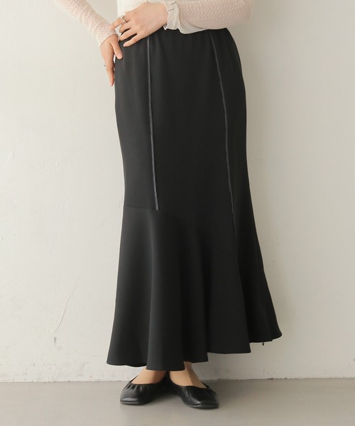 HER CLOSET（ハークローゼット）の「【HER CLOSET】とろみマーメイドスカート（スカート・レディース・ブラック/ブラウン/ベージュ・FREE）」の5枚目の写真