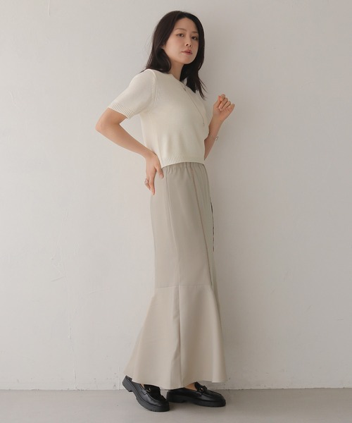 HER CLOSET（ハークローゼット）の「【HER CLOSET】とろみマーメイドスカート（スカート・レディース・ブラック/ブラウン/ベージュ・FREE）」の18枚目の写真