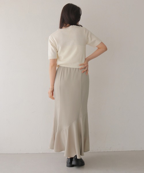 HER CLOSET（ハークローゼット）の「【HER CLOSET】とろみマーメイドスカート（スカート・レディース・ブラック/ブラウン/ベージュ・FREE）」の21枚目の写真
