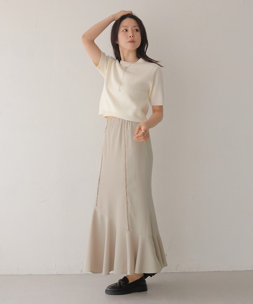 HER CLOSET（ハークローゼット）の「【HER CLOSET】とろみマーメイドスカート（スカート・レディース・ブラック/ブラウン/ベージュ・FREE）」の17枚目の写真