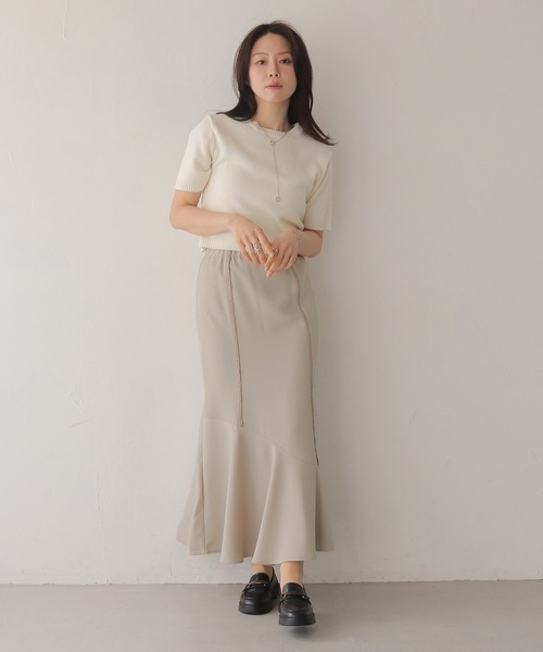 HER CLOSET（ハークローゼット）の「【HER CLOSET】とろみマーメイドスカート（スカート・レディース・ブラック/ブラウン/ベージュ・FREE）」の13枚目の写真