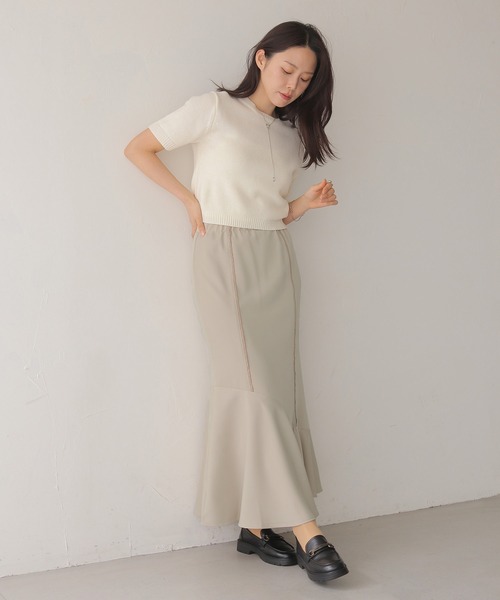 HER CLOSET（ハークローゼット）の「【HER CLOSET】とろみマーメイドスカート（スカート・レディース・ブラック/ブラウン/ベージュ・FREE）」の22枚目の写真