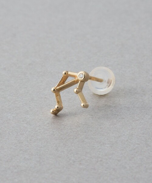 ete（エテ）の「[ゾディアック] K10YG ダイヤモンド ピアス /てんびん座（ピアス（片耳用）・レディース・イエローゴールド・FREE）」の2枚目の写真
