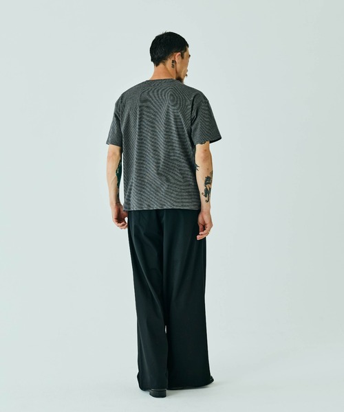 THE BOLDMAN(ザ ボールドマン)の「Summer Wool Tee - mini / サマーウールTシャツ(Tシャツ/カットソー・メンズ・ホワイト/ブラック×グレー/ブラック・MEDIUM/LARGE)」の9枚目の写真