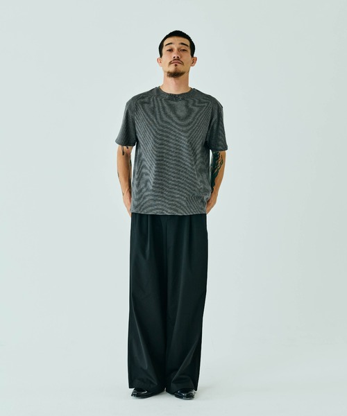 THE BOLDMAN(ザ ボールドマン)の「Summer Wool Tee - mini / サマーウールTシャツ(Tシャツ/カットソー・メンズ・ホワイト/ブラック×グレー/ブラック・MEDIUM/LARGE)」の10枚目の写真