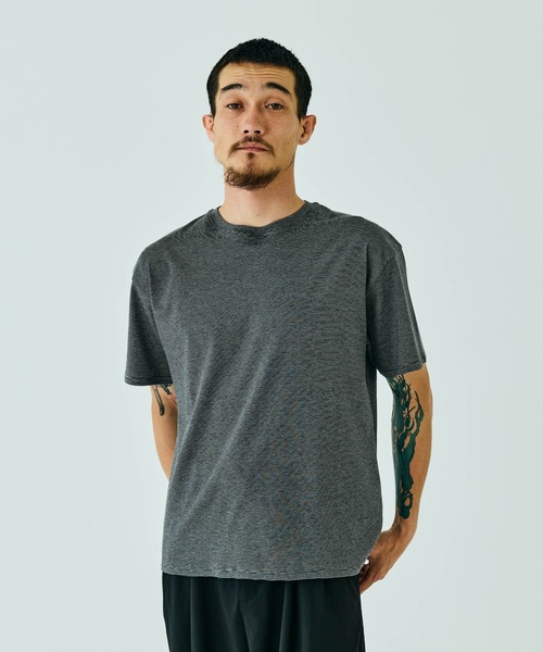 THE BOLDMAN(ザ ボールドマン)の「Summer Wool Tee - mini / サマーウールTシャツ(Tシャツ/カットソー・メンズ・ホワイト/ブラック×グレー/ブラック・MEDIUM/LARGE)」の6枚目の写真