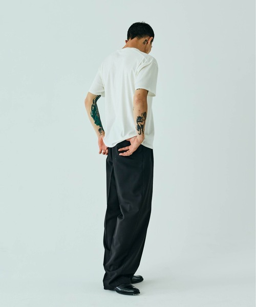 THE BOLDMAN(ザ ボールドマン)の「Summer Wool Tee - mini / サマーウールTシャツ(Tシャツ/カットソー・メンズ・ホワイト/ブラック×グレー/ブラック・MEDIUM/LARGE)」の17枚目の写真