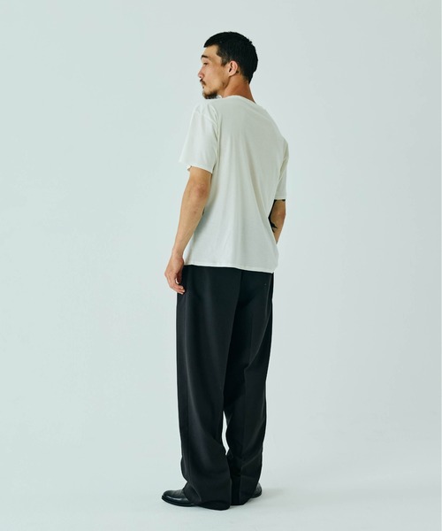 THE BOLDMAN(ザ ボールドマン)の「Summer Wool Tee - mini / サマーウールTシャツ(Tシャツ/カットソー・メンズ・ホワイト/ブラック×グレー/ブラック・MEDIUM/LARGE)」の16枚目の写真