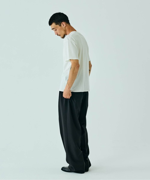 THE BOLDMAN(ザ ボールドマン)の「Summer Wool Tee - mini / サマーウールTシャツ(Tシャツ/カットソー・メンズ・ホワイト/ブラック×グレー/ブラック・MEDIUM/LARGE)」の15枚目の写真