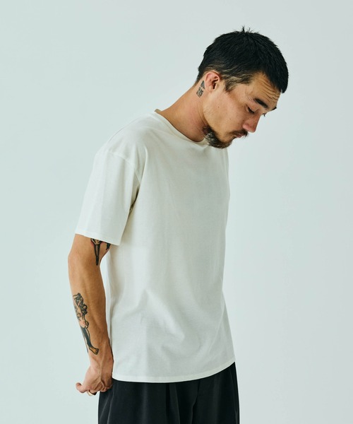 THE BOLDMAN(ザ ボールドマン)の「Summer Wool Tee - mini / サマーウールTシャツ(Tシャツ/カットソー・メンズ・ホワイト/ブラック×グレー/ブラック・MEDIUM/LARGE)」の11枚目の写真