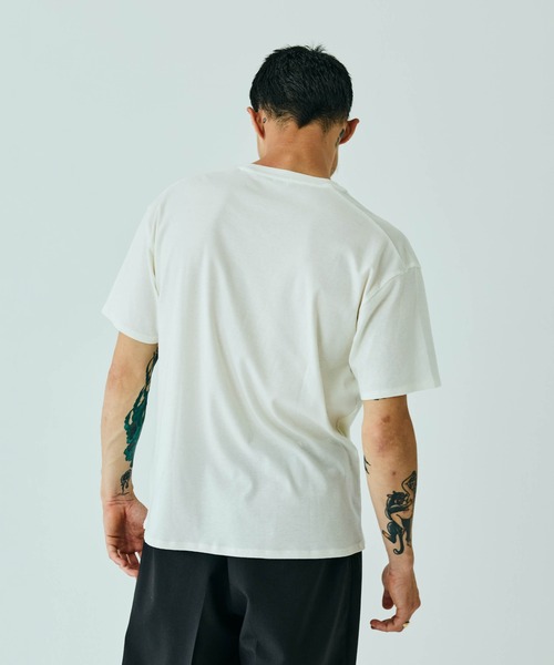 THE BOLDMAN(ザ ボールドマン)の「Summer Wool Tee - mini / サマーウールTシャツ(Tシャツ/カットソー・メンズ・ホワイト/ブラック×グレー/ブラック・MEDIUM/LARGE)」の13枚目の写真