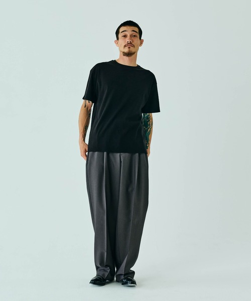 THE BOLDMAN(ザ ボールドマン)の「Summer Wool Tee - mini / サマーウールTシャツ(Tシャツ/カットソー・メンズ・ホワイト/ブラック×グレー/ブラック・MEDIUM/LARGE)」の21枚目の写真
