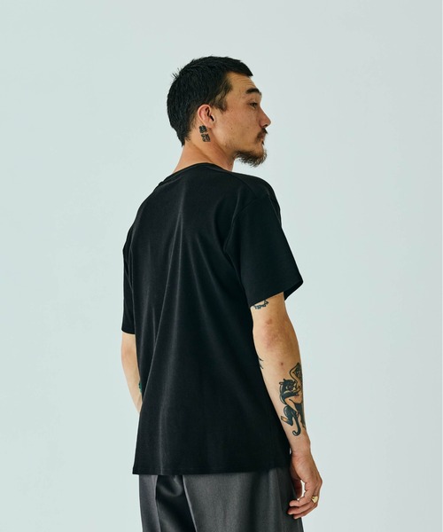 THE BOLDMAN(ザ ボールドマン)の「Summer Wool Tee - mini / サマーウールTシャツ(Tシャツ/カットソー・メンズ・ホワイト/ブラック×グレー/ブラック・MEDIUM/LARGE)」の18枚目の写真