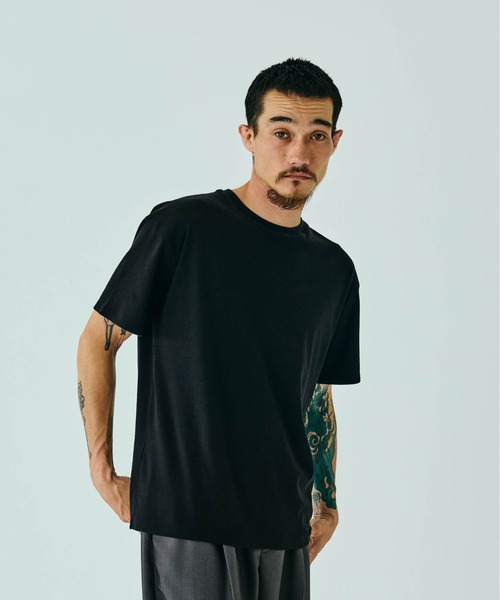 THE BOLDMAN(ザ ボールドマン)の「Summer Wool Tee - mini / サマーウールTシャツ(Tシャツ/カットソー・メンズ・ホワイト/ブラック×グレー/ブラック・MEDIUM/LARGE)」の20枚目の写真