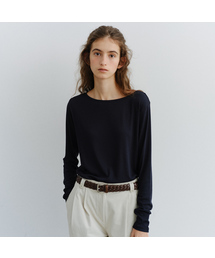 Ribbed boatneck t-shirt