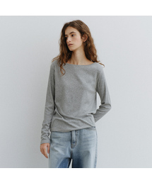 Ribbed boatneck t-shirt