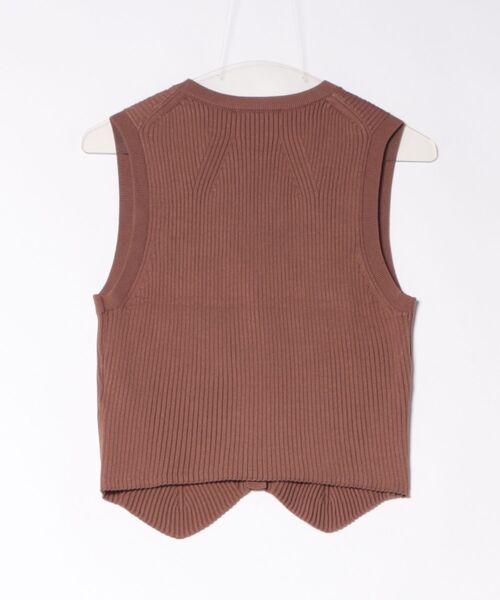 ALLSAINTS(オールセインツ)の「CRUZ RIBBED KNITTED WAISTCOAT | CRUZ リブ ニット ウエストコート(ベスト・レディース・ブラウン系その他・XS/M/S)」の2枚目の写真