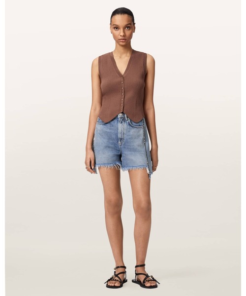 ALLSAINTS(オールセインツ)の「CRUZ RIBBED KNITTED WAISTCOAT | CRUZ リブ ニット ウエストコート(ベスト・レディース・ブラウン系その他・XS/M/S)」の5枚目の写真
