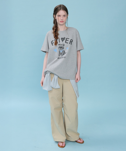 FRIVER07（フリバー07）の「Archive puppy logo t-shirt [FRSP06TS06]_Gray（Tシャツ/カットソー・レディース・ライトグレー・FREE）」の2枚目の写真