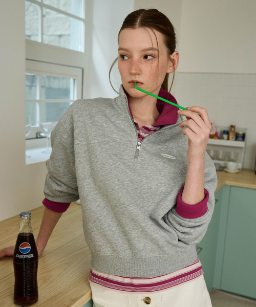 COVERNAT WOMAN（カバーナットウーマン）の「ウィメンズハーフジップスウェットメランジグレー（スウェット・レディース・その他・WM/WS）」の4枚目の写真