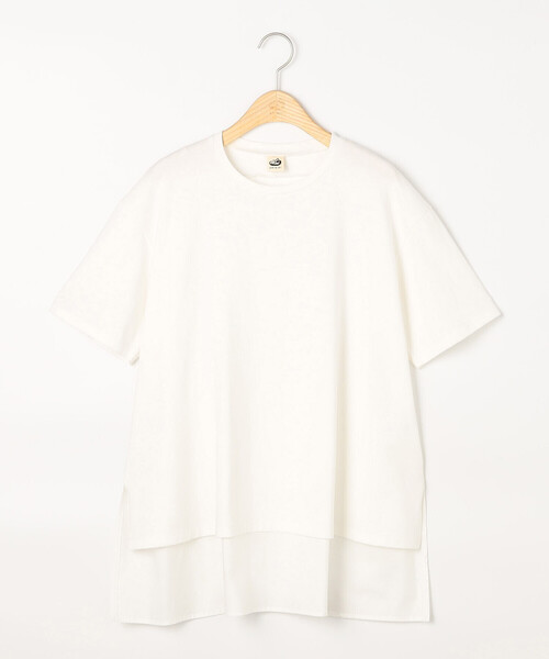 ONIGIRI(オニギリ)の「バックフレア Tシャツ(Tシャツ/カットソー・レディース・ネイビー/オフホワイト・FREE)」の17枚目の写真