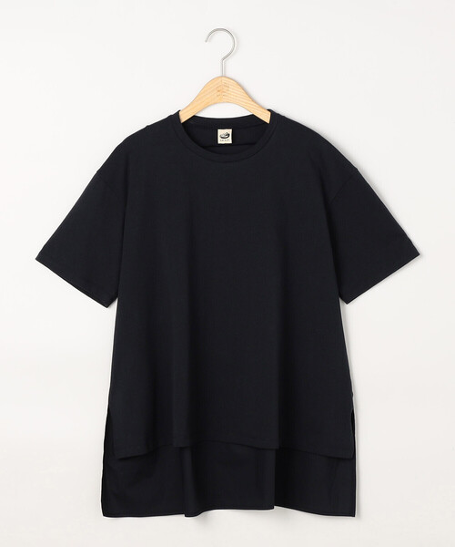 ONIGIRI(オニギリ)の「バックフレア Tシャツ(Tシャツ/カットソー・レディース・ネイビー/オフホワイト・FREE)」の18枚目の写真