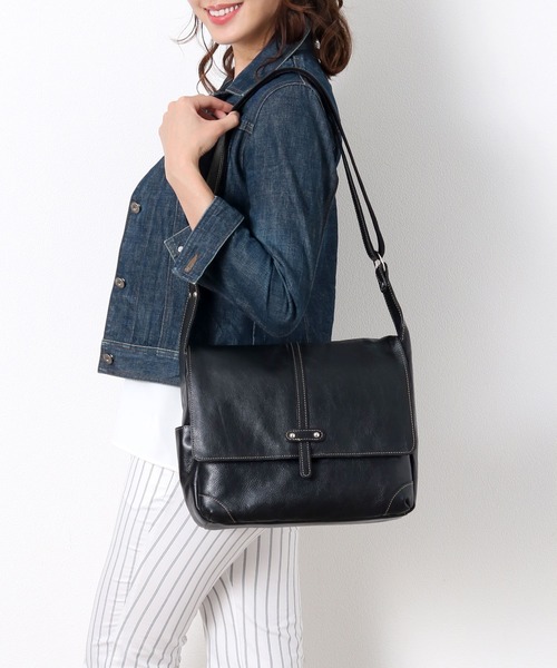 Jamale（ジャマレ）の「[Jamal] 牛革ショルダーバッグ（ショルダーバッグ・レディース・ブラウン/ブラック/ダークブラウン・FREE）」の2枚目の写真