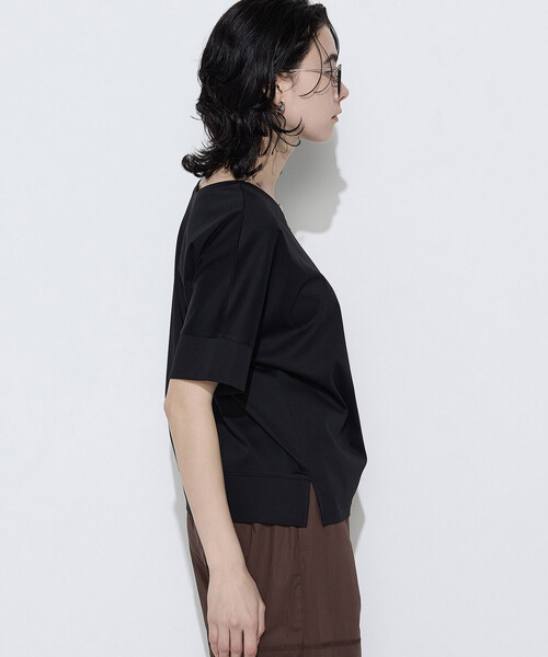 K.T KIYOKO TAKASE（キヨコタカセ）の「クールタッチコットンスムース Tシャツ（Tシャツ/カットソー・レディース・ホワイト/グレイッシュベージュ/ブラック・9号）」の14枚目の写真