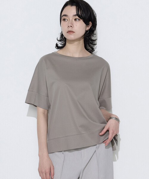 K.T KIYOKO TAKASE（キヨコタカセ）の「クールタッチコットンスムース Tシャツ（Tシャツ/カットソー・レディース・ホワイト/グレイッシュベージュ/ブラック・9号）」の18枚目の写真