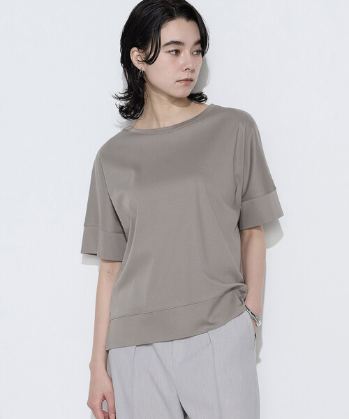 K.T KIYOKO TAKASE（キヨコタカセ）の「クールタッチコットンスムース Tシャツ（Tシャツ/カットソー・レディース・ホワイト/グレイッシュベージュ/ブラック・9号）」の19枚目の写真