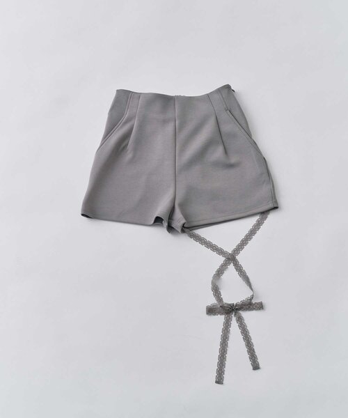 OLIVE des OLIVE(オリーブデオリーブ)の「【Belle Charme】Ribbon Strap Short Pants(その他パンツ・レディース・ブラック/グレー/ベージュ・FREE)」の5枚目の写真