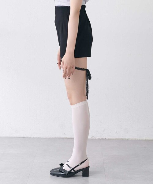 OLIVE des OLIVE(オリーブデオリーブ)の「【Belle Charme】Ribbon Strap Short Pants(その他パンツ・レディース・ブラック/グレー/ベージュ・FREE)」の8枚目の写真