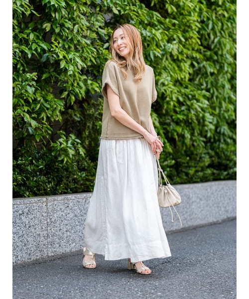 Banana Republic(バナナリパブリック)の「テリー スウェットシャツ Tシャツ(Tシャツ/カットソー・レディース・インディゴブルー/ピンク・L/M/S/XS)」の3枚目の写真