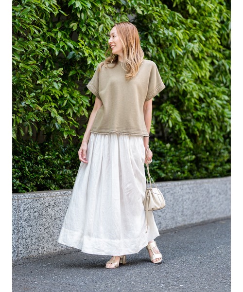 Banana Republic(バナナリパブリック)の「テリー スウェットシャツ Tシャツ(Tシャツ/カットソー・レディース・インディゴブルー/ピンク・L/M/S/XS)」の4枚目の写真