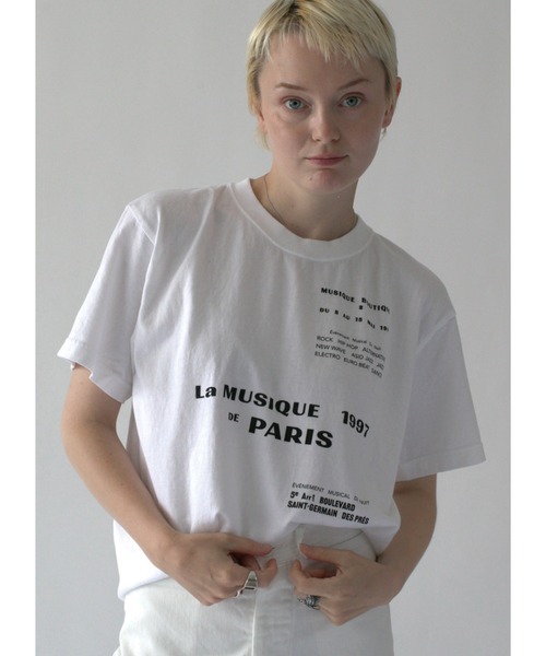 Revo.（レボ）の「【TRICOMER/トリコメル】ロゴTシャツ / プリントTシャツ（Tシャツ/カットソー・レディース・ホワイト系3/ホワイト系5/ナチュラル/ホワイト系/ホワイト系1/ホワイト系2/アイボリー/ホワイト系7/ブラック系/ベージュ/オレンジ/ホワイト系4/ホワイト系6/ブラック系1/ダークネイビー/レッド・FREE）」の7枚目の写真
