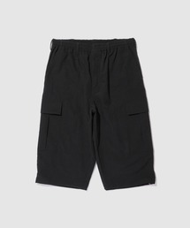 【NAVY / ネイビー】 マットクロス ルーズシルエット ドローコード カーゴショーツ