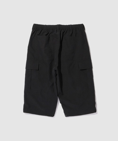 NAVY(ネイビー)の「【NAVY / ネイビー】 マットクロス ルーズシルエット ドローコード カーゴショーツ(カーゴパンツ・メンズ・ブラック/オリーブ/チャコール・M/L/XL)」の4枚目の写真