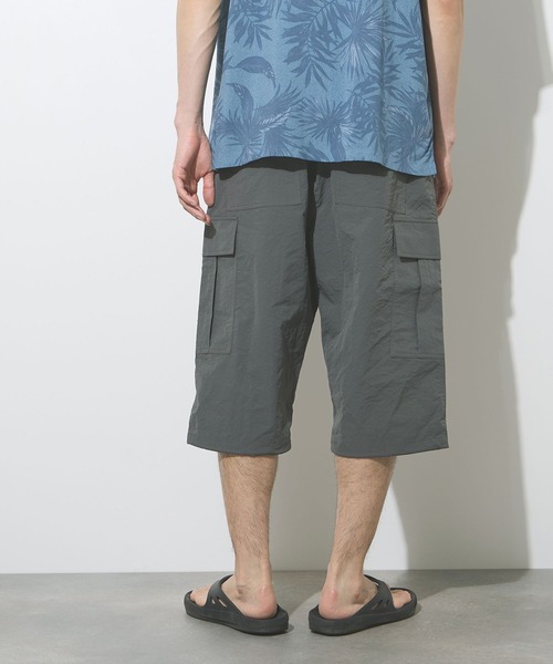 NAVY(ネイビー)の「【NAVY / ネイビー】 マットクロス ルーズシルエット ドローコード カーゴショーツ(カーゴパンツ・メンズ・ブラック/オリーブ/チャコール・M/L/XL)」の10枚目の写真