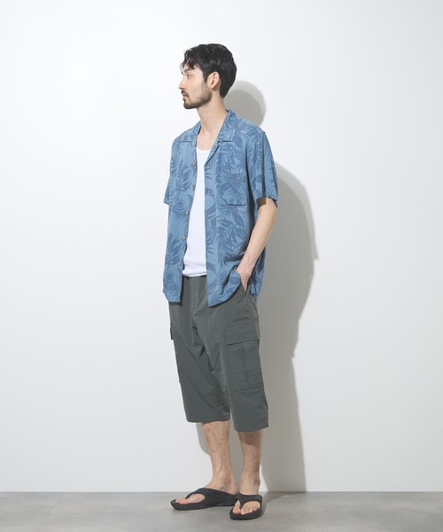 NAVY(ネイビー)の「【NAVY / ネイビー】 マットクロス ルーズシルエット ドローコード カーゴショーツ(カーゴパンツ・メンズ・ブラック/オリーブ/チャコール・M/L/XL)」の12枚目の写真
