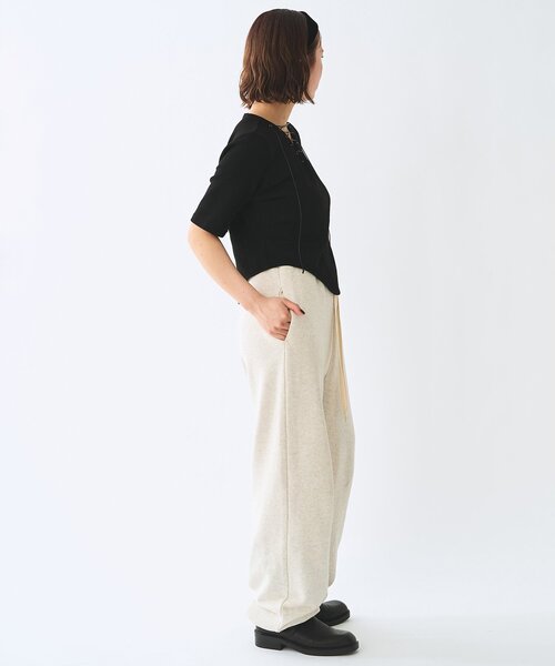 Whim Gazette(ウィムガゼット)の「<WEB限定>【Nuition】レースアッププルオーバー(Tシャツ/カットソー・レディース・グレー/ブラック・FREE)」の10枚目の写真