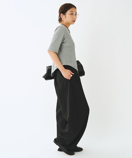 Whim Gazette(ウィムガゼット)の「<WEB限定>【Nuition】レースアッププルオーバー(Tシャツ/カットソー・レディース・グレー/ブラック・FREE)」の18枚目の写真