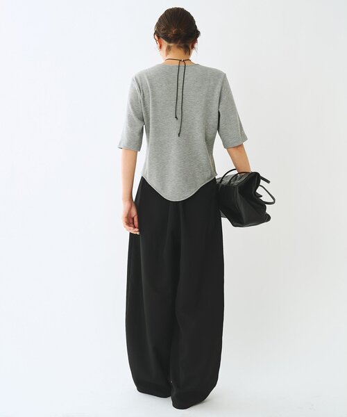 Whim Gazette(ウィムガゼット)の「<WEB限定>【Nuition】レースアッププルオーバー(Tシャツ/カットソー・レディース・グレー/ブラック・FREE)」の17枚目の写真