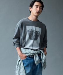アーティストロングスリーブTシャツ(Karl Blossfeldt / Centaurea Ruthenica)