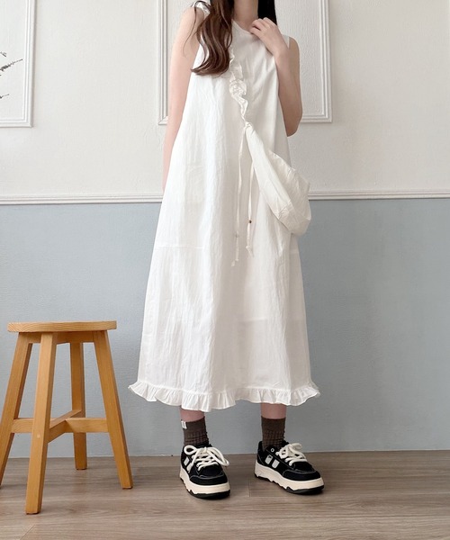 Nana(ナナ)の「ギャザーバッグ付きノースリーブワンピース(ワンピース・レディース・ホワイト・FREE)」の22枚目の写真