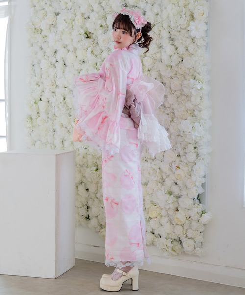 CELEN(セレン)の「【浴衣小物】兵児帯 選べる6色 オーガンジー飾り帯 単品(和装小物・レディース・スカイブルー/ブラック/ホワイト/ローズ/ライトグレー/ベビーピンク・FREE)」の16枚目の写真