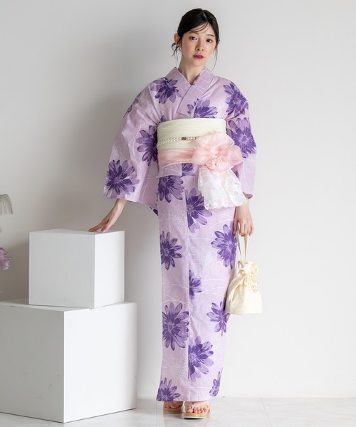 CELEN(セレン)の「【浴衣小物】兵児帯 選べる6色 オーガンジー飾り帯 単品(和装小物・レディース・スカイブルー/ブラック/ホワイト/ローズ/ライトグレー/ベビーピンク・FREE)」の8枚目の写真